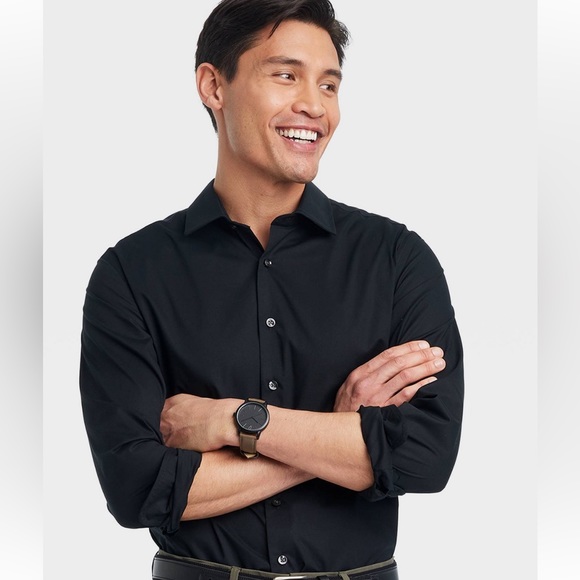 Goodnight Macaroon Shirts Mens Performance Dress Long Sleeve